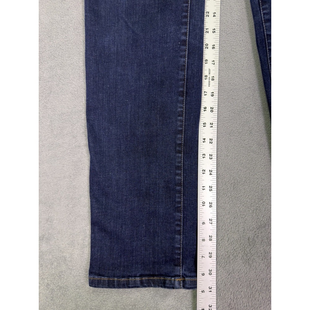 Eileen Fisher Jeans Womens 6 Blue Dark Wash Mid Rise Straight Leg Organic Cotton - Picture 5 of 8